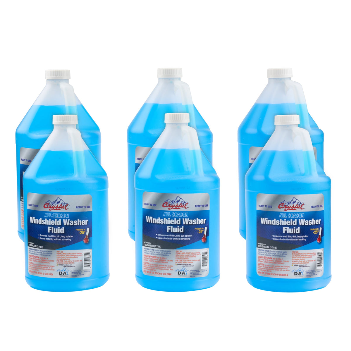 Windshield Washer Fluid -25F Case 6 x 1 Gallon - 6KCRYWWASH61