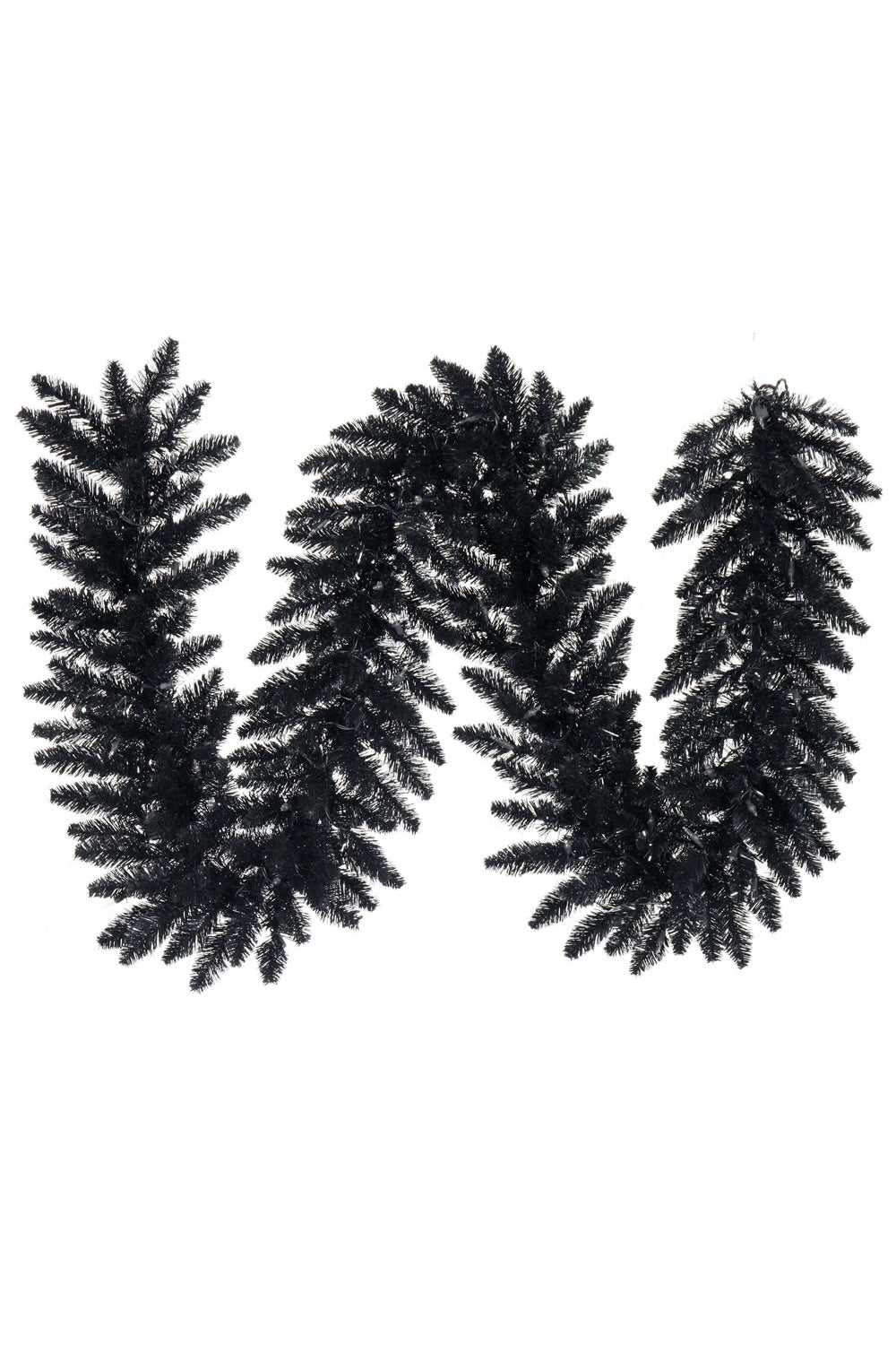 Guirnalda navideña artificial de 9 pies x 10 pulgadas - Negro