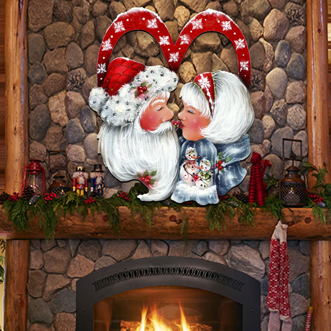 ¡Feliz Kissmas! Decoración para puerta navideña por Jamie Mills-Price - Decoración navideña - 8457514H