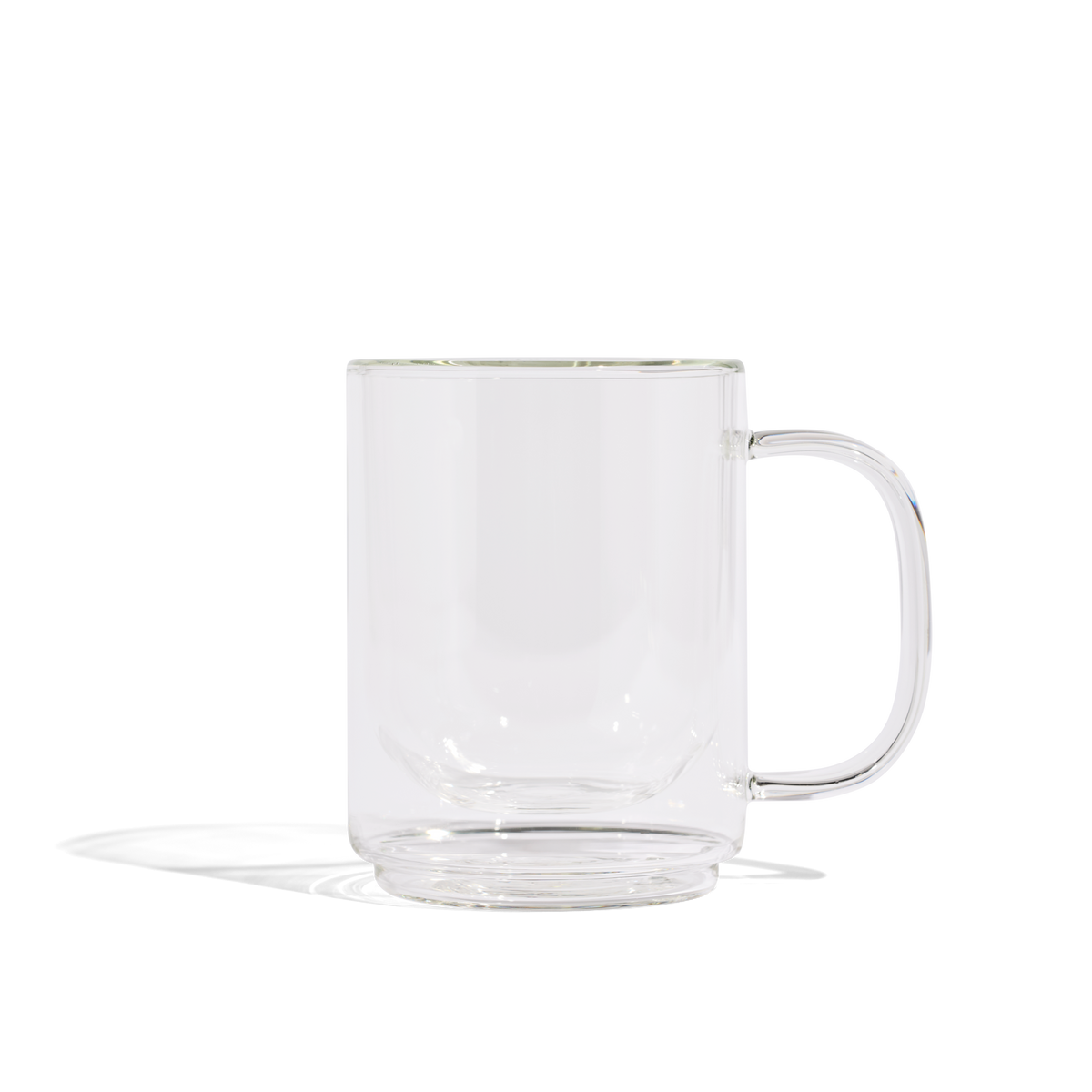 Taza de vidrio Cove de 12 oz - Juego de 2 - Transparente