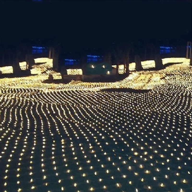أضواء عيد الميلاد LED، أضواء سلسلة، أضواء شبكة صيد السمك الخارجية المقاومة للماء، أضواء عطلة مرصعة بالنجوم، أضواء زينة الزفاف العصرية