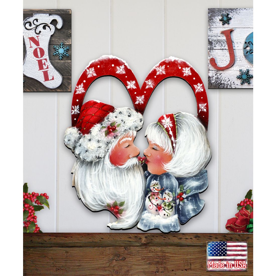 ¡Feliz Kissmas! Decoración para puerta navideña por Jamie Mills-Price - Decoración navideña - 8457514H