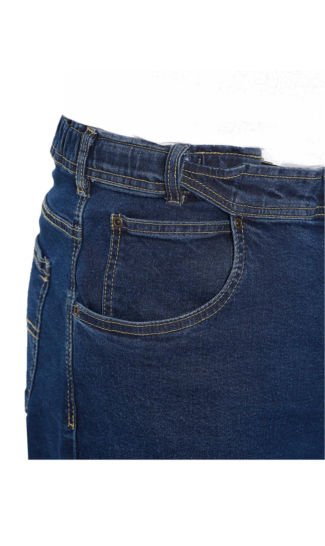 Vaqueros de mezclilla para hombre con cintura flexible y elástica oculta — Ajuste fácil sin cremallera
