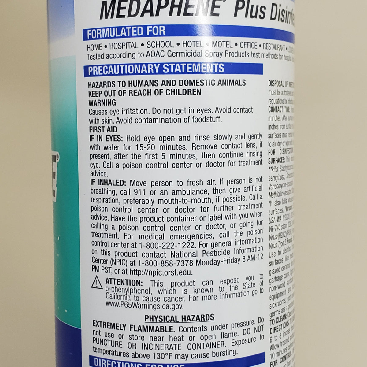 Aerosol desinfectante DYMON Medaphene Plus 15.5 oz ITW Pro Brands 431-3420