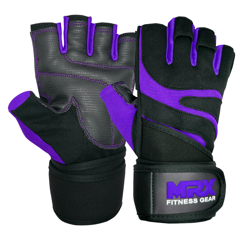 Guantes de levantamiento de pesas MRX para entrenamiento en gimnasio, culturismo y soporte de muñeca