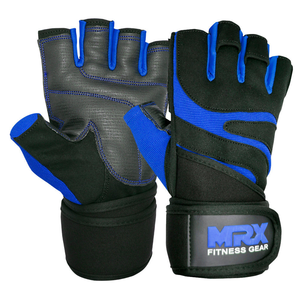 Guantes de levantamiento de pesas MRX para entrenamiento en gimnasio, culturismo y soporte de muñeca