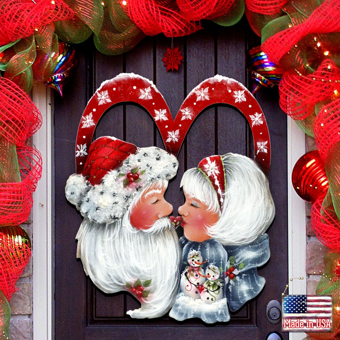 ¡Feliz Kissmas! Decoración para puerta navideña por Jamie Mills-Price - Decoración navideña - 8457514H
