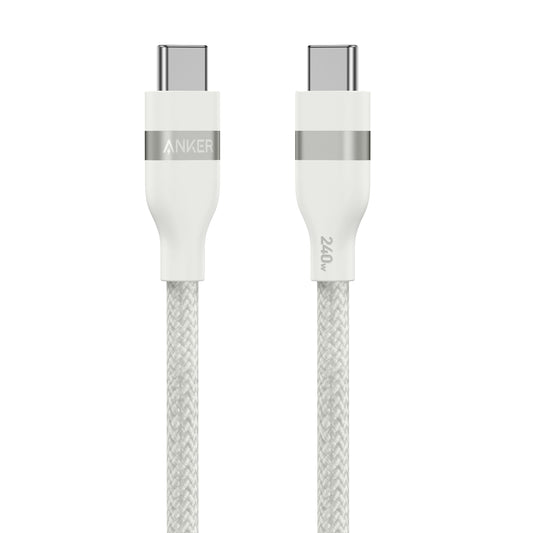 كابل Anker USB-C إلى USB-C (3 قدم / 6 قدم، 240 واط، مضفّر من مواد معاد تدويرها)