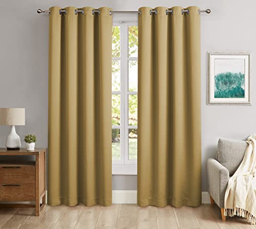 Juego de 2 cortinas opacas con ojales Fennco Styles para dormitorio, sala de estar, patio y puertas corredizas de vidrio