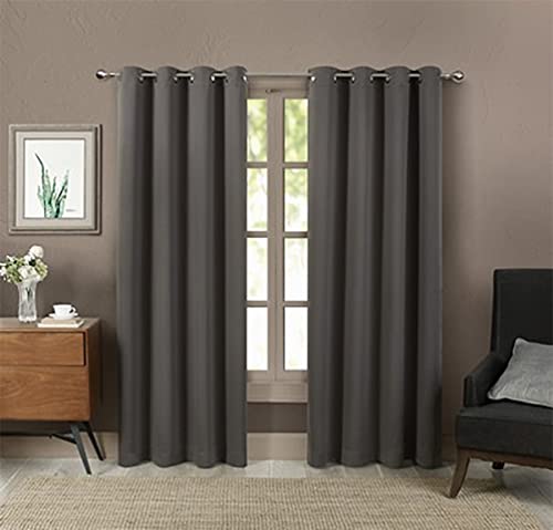 ستائر تعتيم للنوافذ بفتحات علوية من Fennco Styles، عدد 2 لوح لغرفة النوم، غرفة المعيشة، وباب الفناء المنزلق الزجاجي