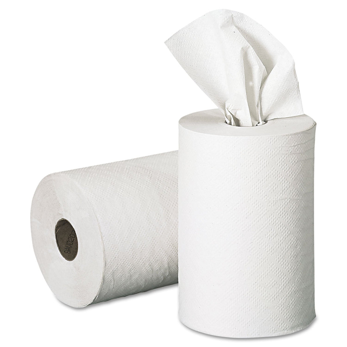 Toallas de papel Georgia Pacific Pacific Blue Basic sin perforar, 7.88" x 350 pies, blancas, 12 rollos/caja