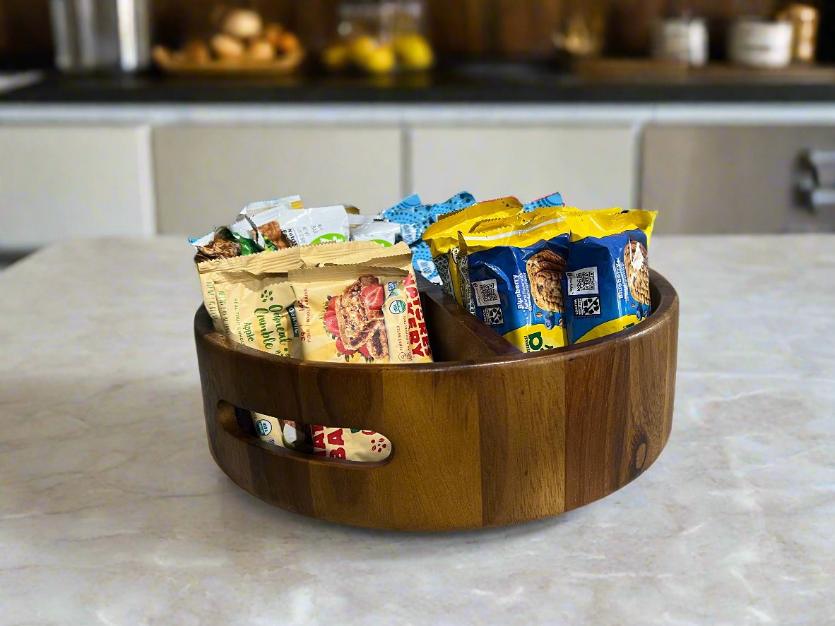 Bandeja redonda giratoria con divisiones Lazy Susan