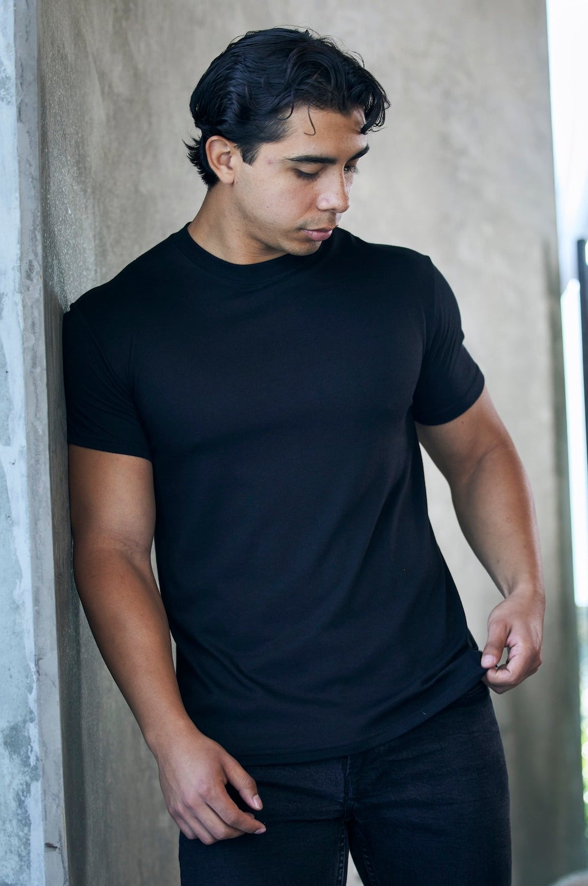 Camiseta de bambú viscosa para hombre – Algodón orgánico, corte clásico