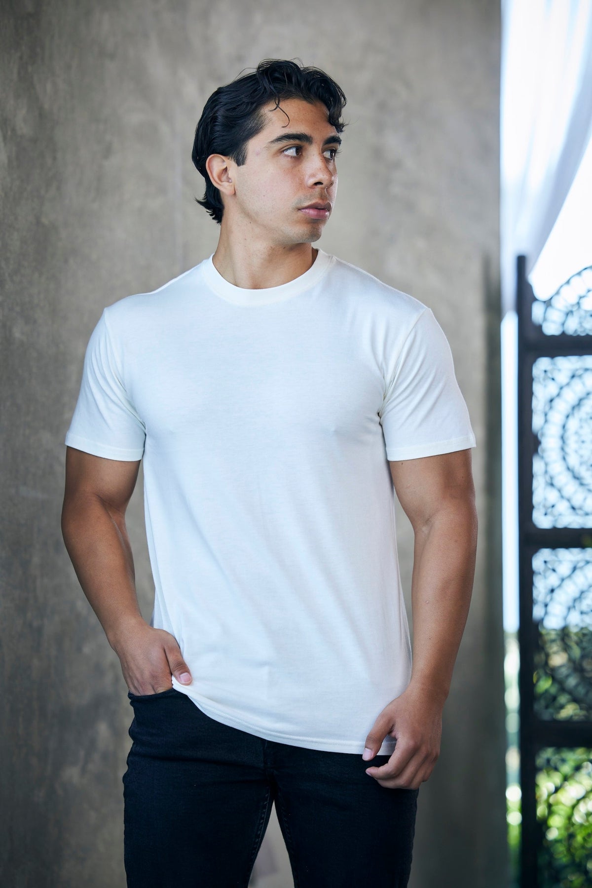Camiseta de bambú viscosa para hombre – Algodón orgánico, corte clásico