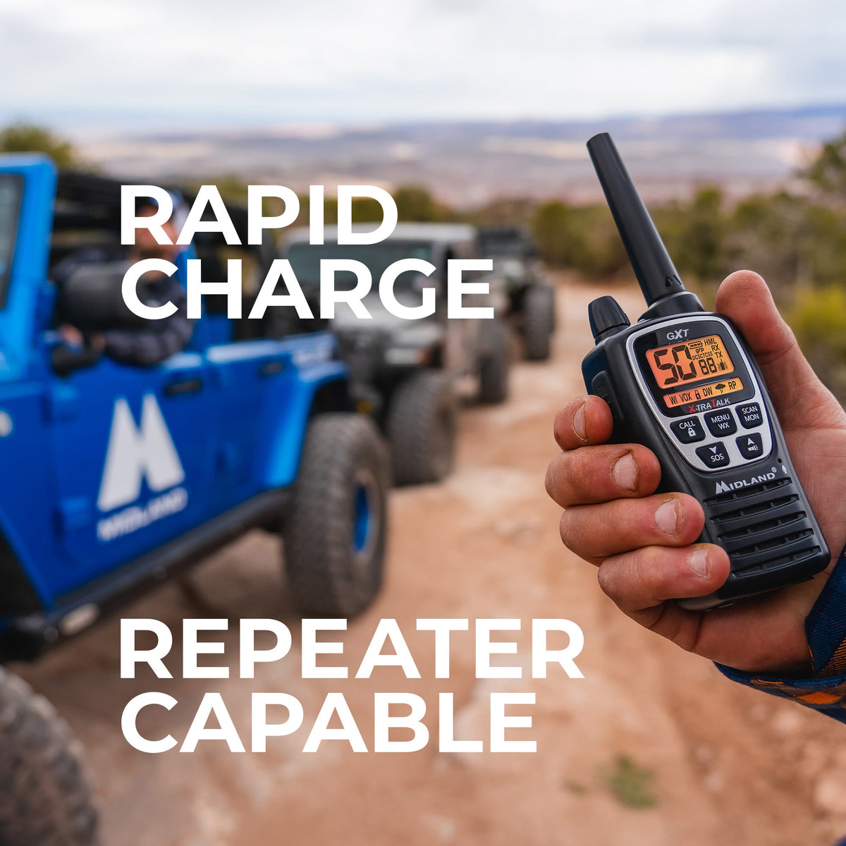 جهاز لاسلكي GXT3000 GMRS، حزمة مزدوجة - GXT3000VP4