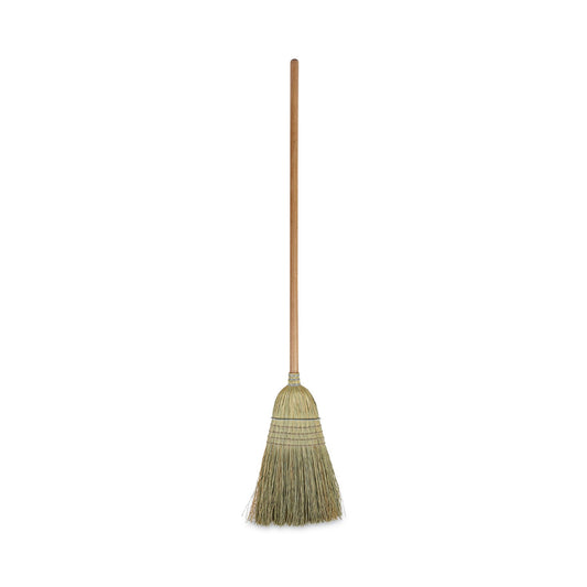 Boardwalk 100% Corn Brooms, 60" Overall Length, Natural, 6/Carton