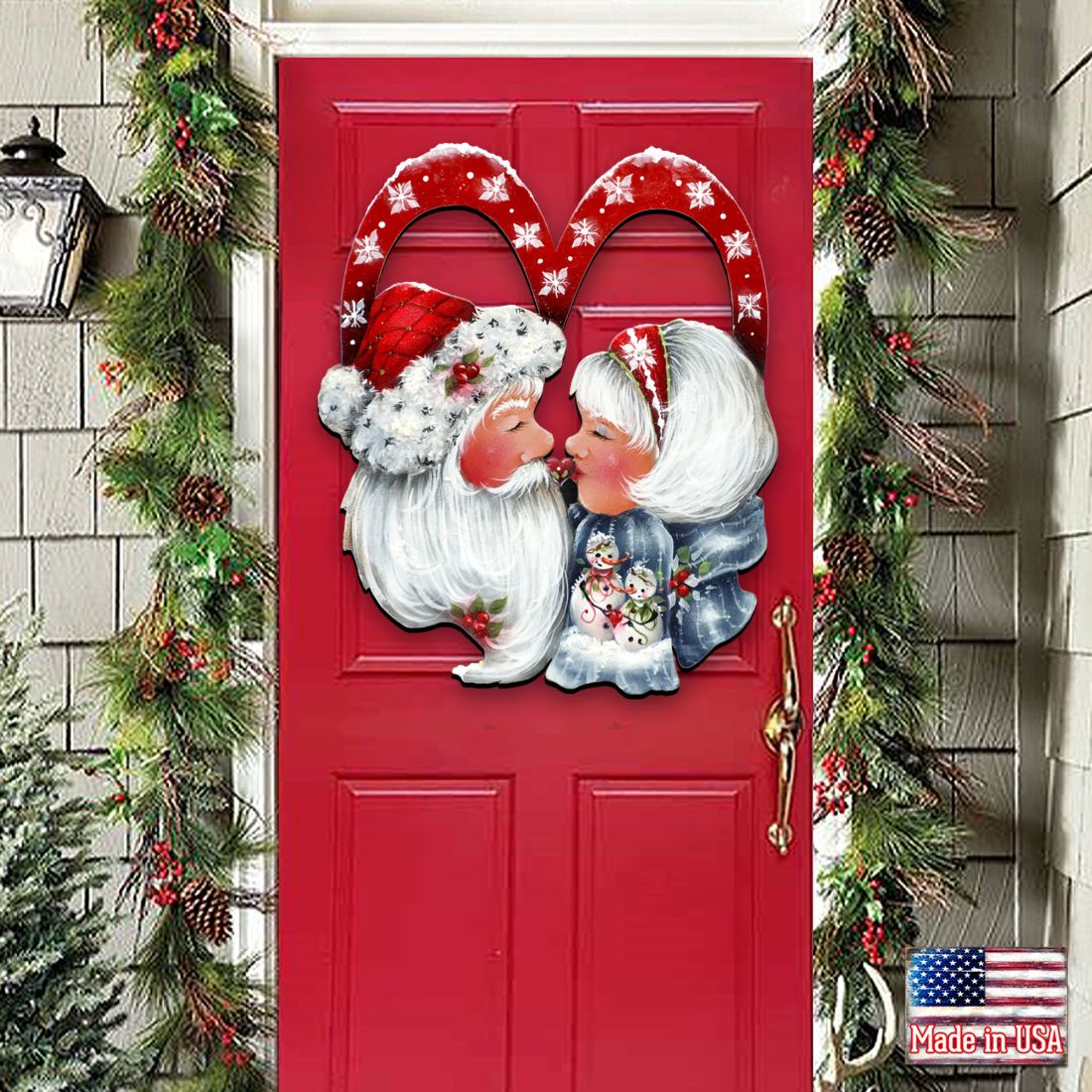¡Feliz Kissmas! Decoración para puerta navideña por Jamie Mills-Price - Decoración navideña - 8457514H