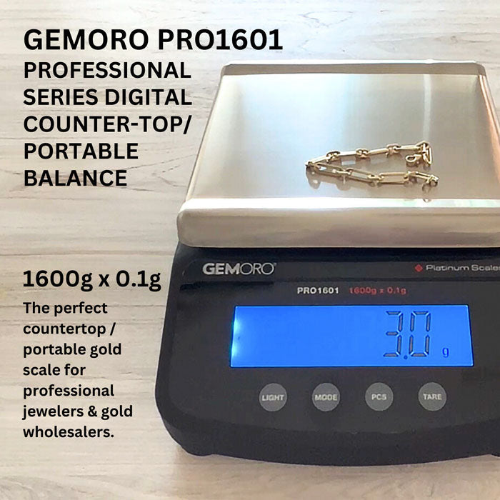 Báscula digital profesional KG, G, 1600g x 0.1g - GEMORO PRO1601