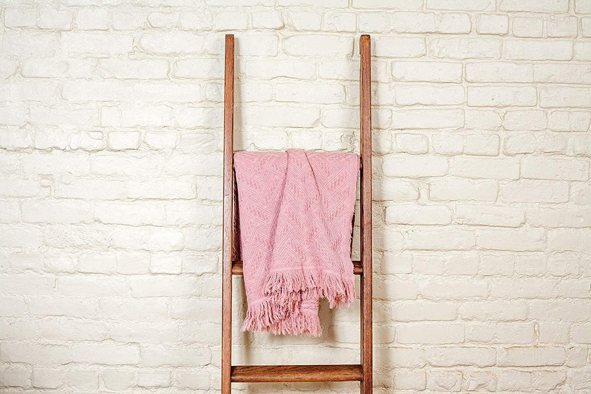 Manta ligera de algodón Kasentex - Manta decorativa suave para sofá o cama