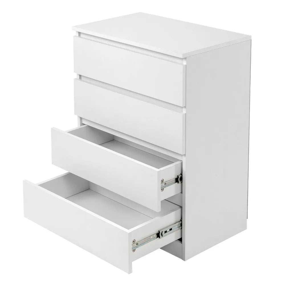 Bedroom Cabinet 4-Drawers Dresser Chest of Drawers Bedside Storage Organizer