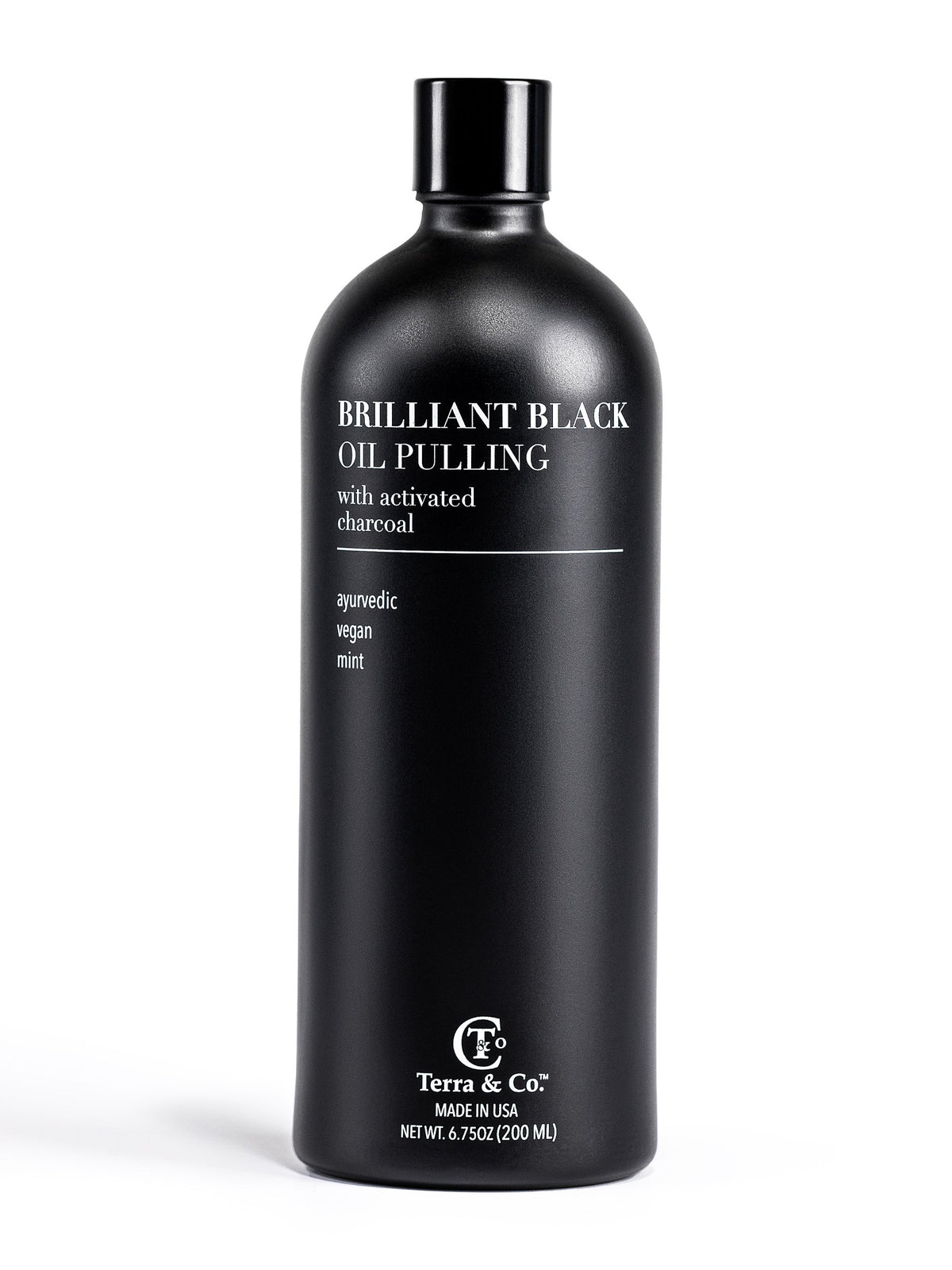 Brilliant Black® Oil Pulling – غسول فم أيورفيدي لتبييض الأسنان وإزالة السموم وتعزيز صحة اللثة