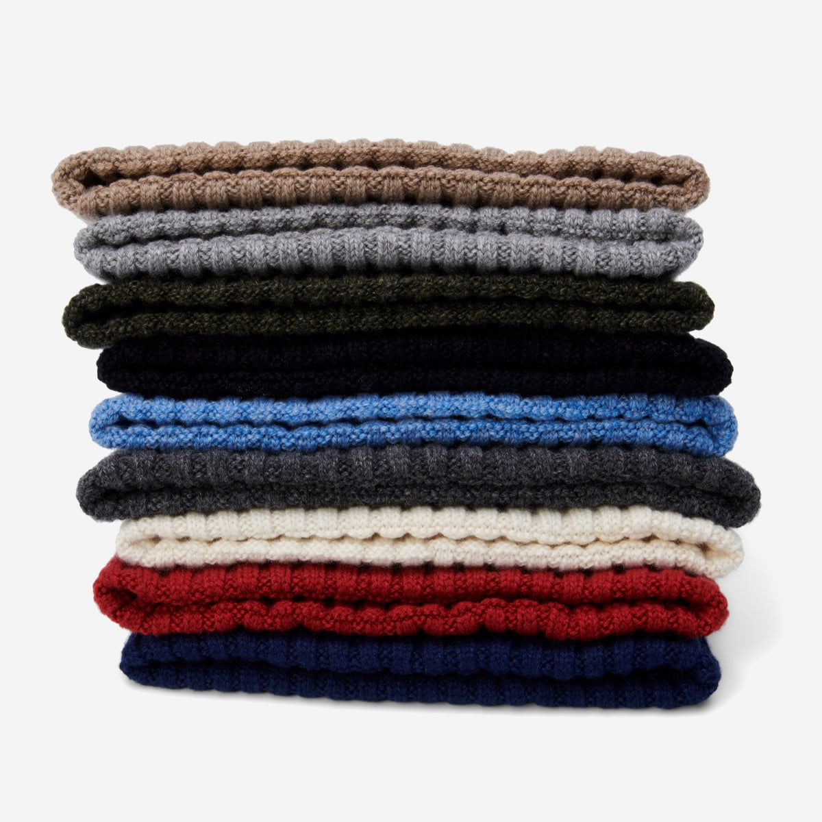 Milano (verde oscuro) - Gorro de canalé 100% cachemira italiana (unisex)