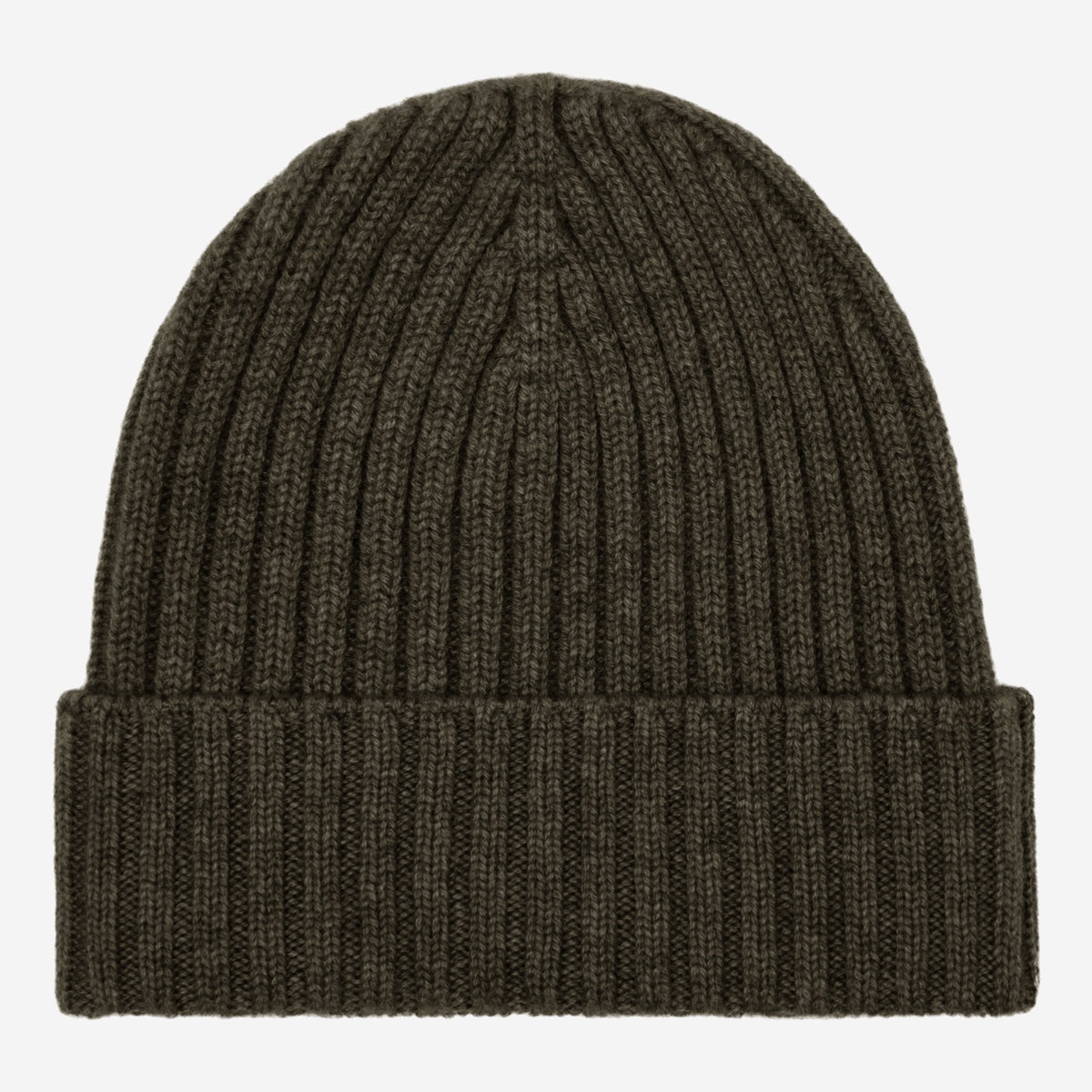 Milano (verde oscuro) - Gorro de canalé 100% cachemira italiana (unisex)