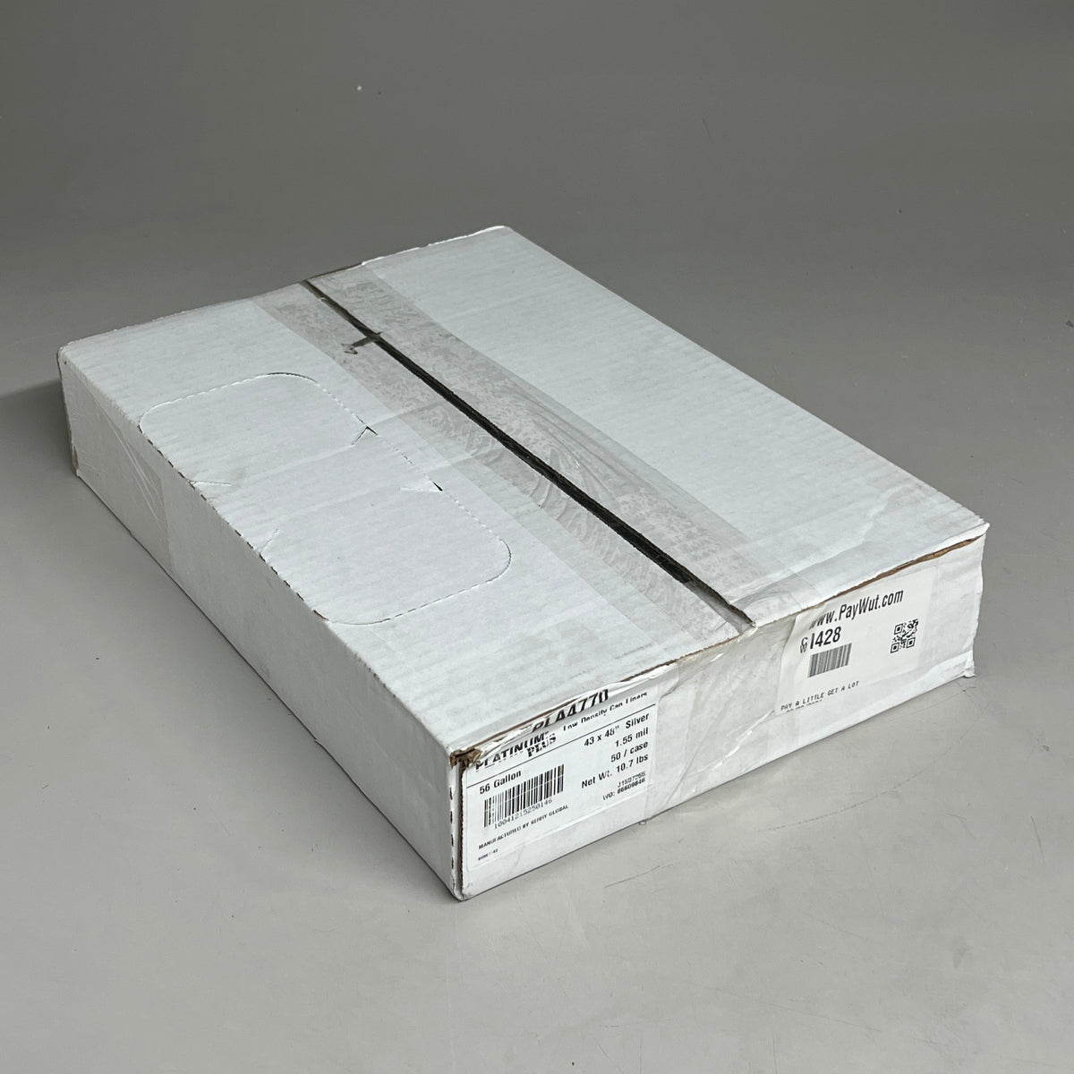 PLATINUM PLUS (PAQUETE DE 50) Bolsas de basura negras de 56 galones 43”x48” Modelo: PLA4770
