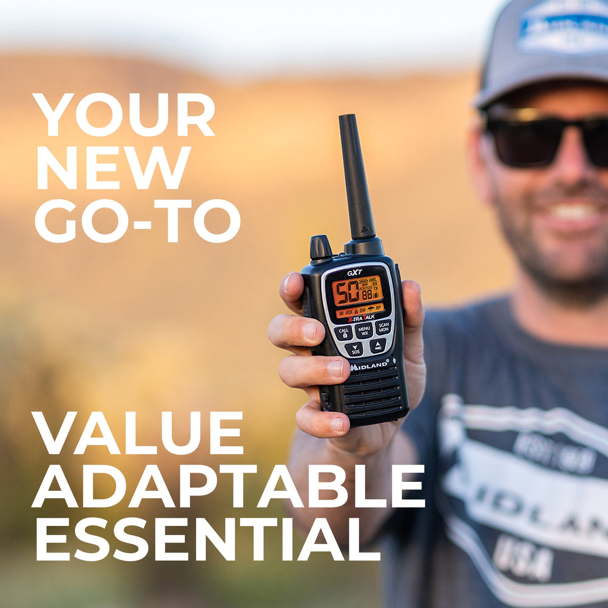 جهاز لاسلكي GXT3000 GMRS، حزمة مزدوجة - GXT3000VP4
