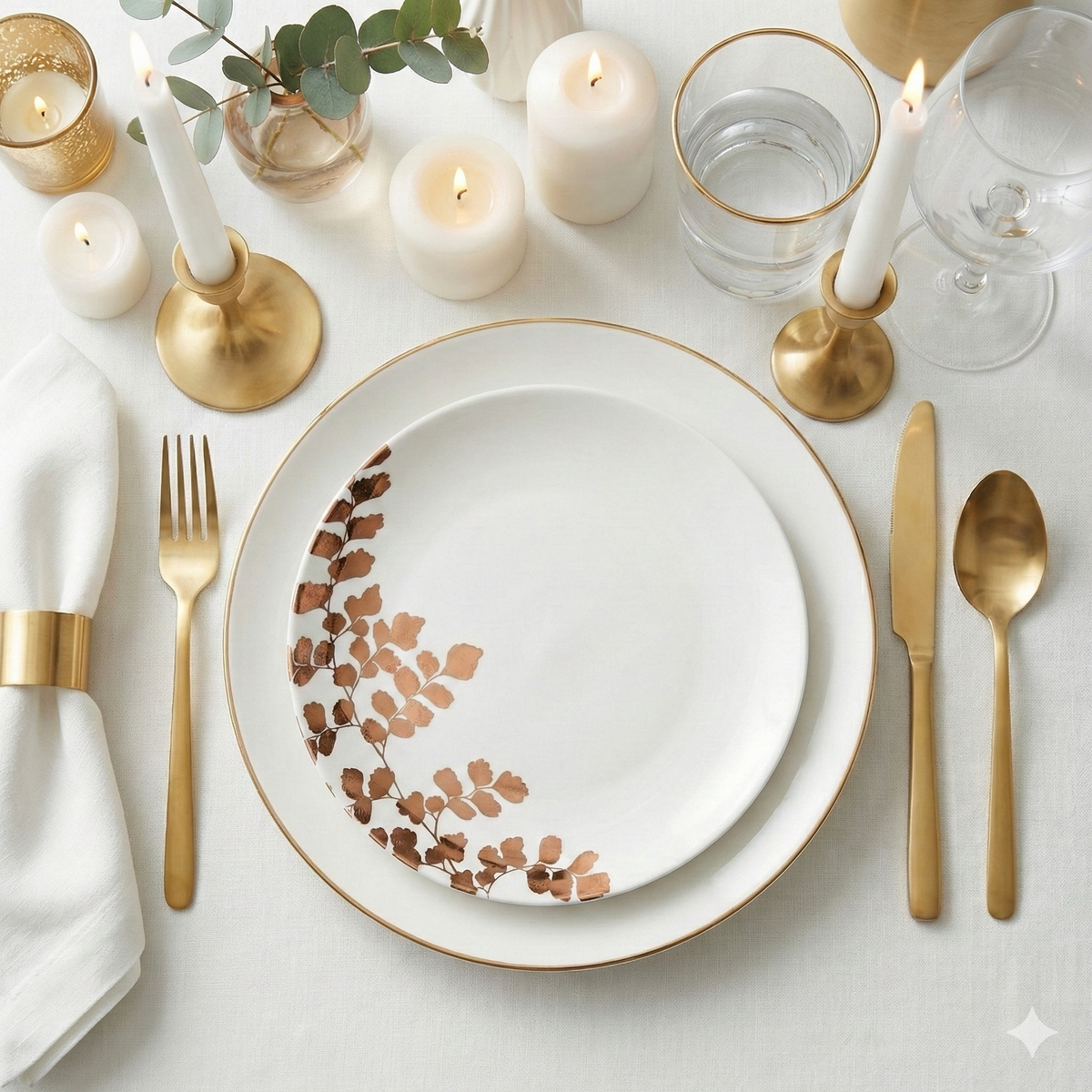 Gold Filigree Accent Plate - Set of 4