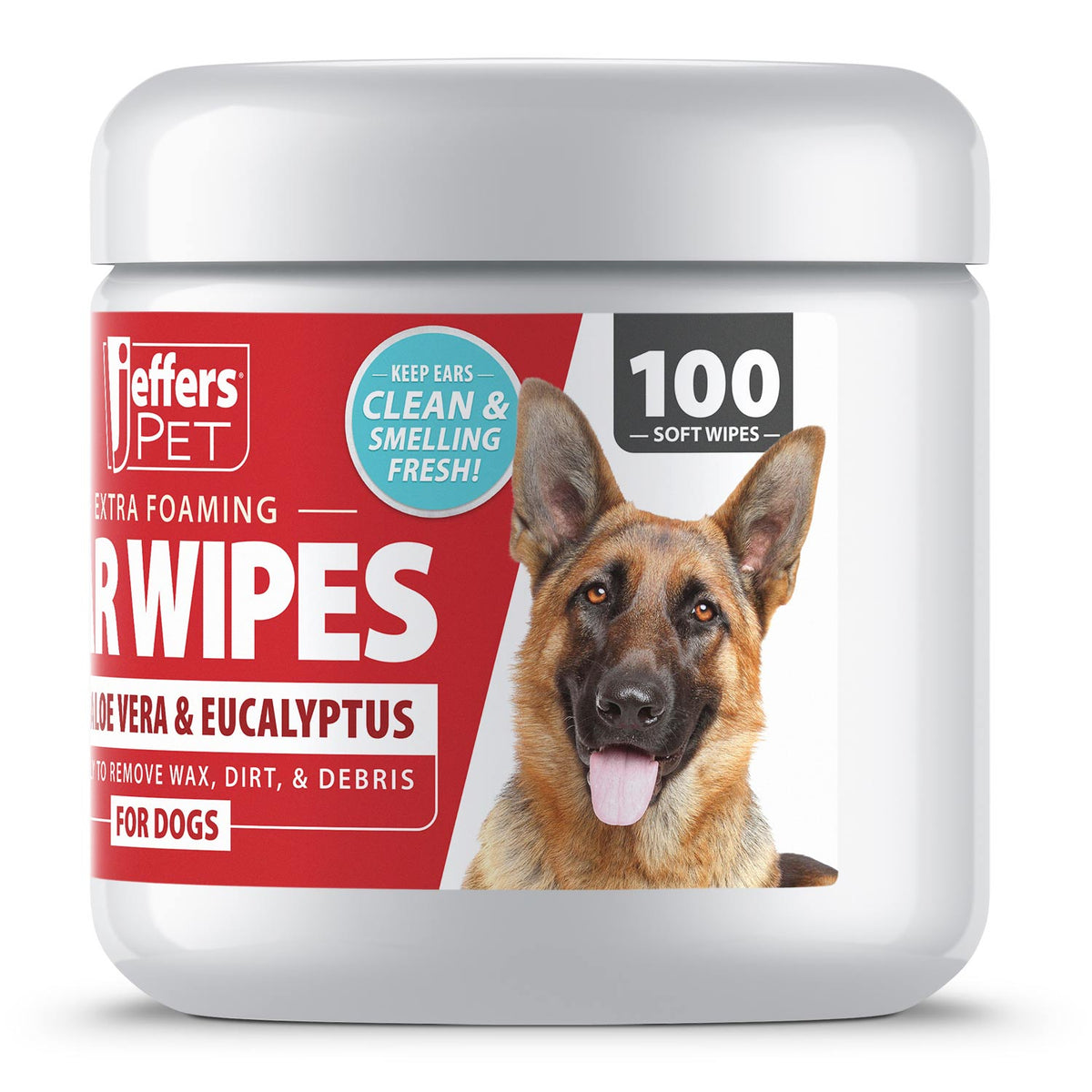 Toallitas limpiadoras para oídos de perro Jeffers, 100 unidades