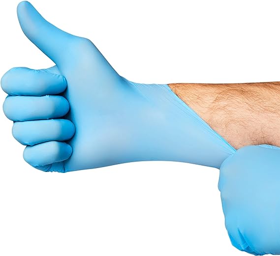 Guantes de examen desechables de nitrilo azul Lydus de 5 mil (LBN5), caja de 1000 al por mayor, 5 mil (ASTM D6319, FDA 510k)