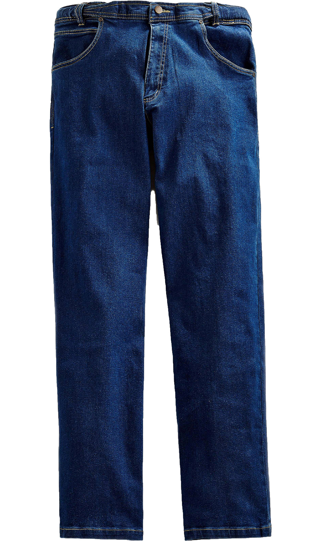 Vaqueros de mezclilla para hombre con cintura flexible y elástica oculta — Ajuste fácil sin cremallera