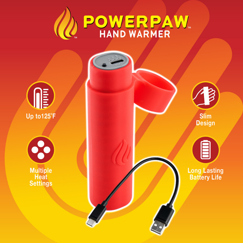 POWERPAW 501 مدفأة يد كهربائية قابلة لإعادة الشحن ومقاومة للماء بمعيار IP67