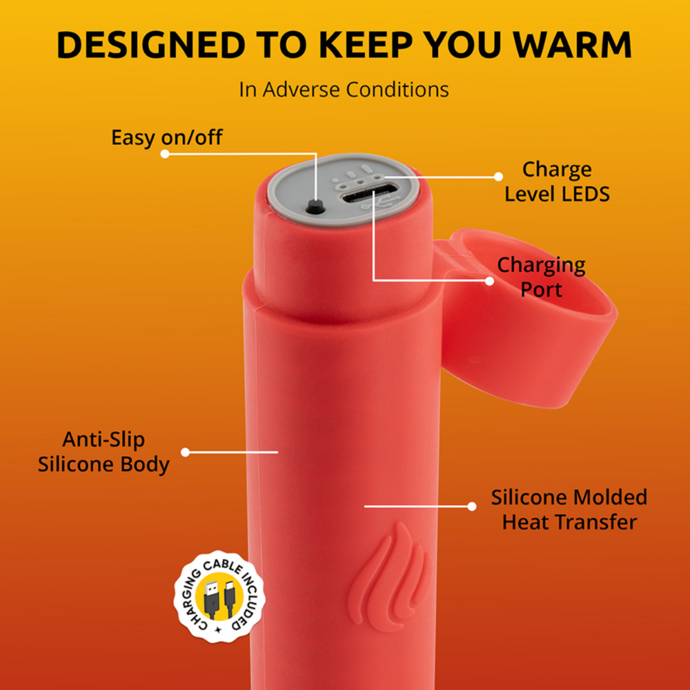 POWERPAW 501 مدفأة يد كهربائية قابلة لإعادة الشحن ومقاومة للماء بمعيار IP67