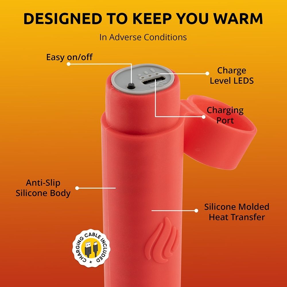 POWERPAW 501 مدفأة يد كهربائية قابلة لإعادة الشحن ومقاومة للماء بمعيار IP67