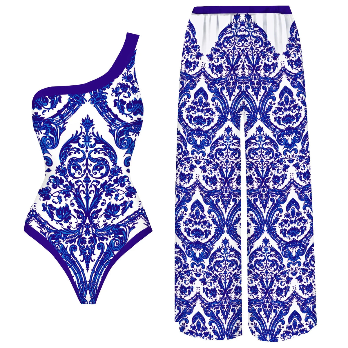 Traje de baño de una pieza con realce, novedad 2025, bañador con volantes, ropa de playa para mujer, falda envolvente, pareo sexy para la playa