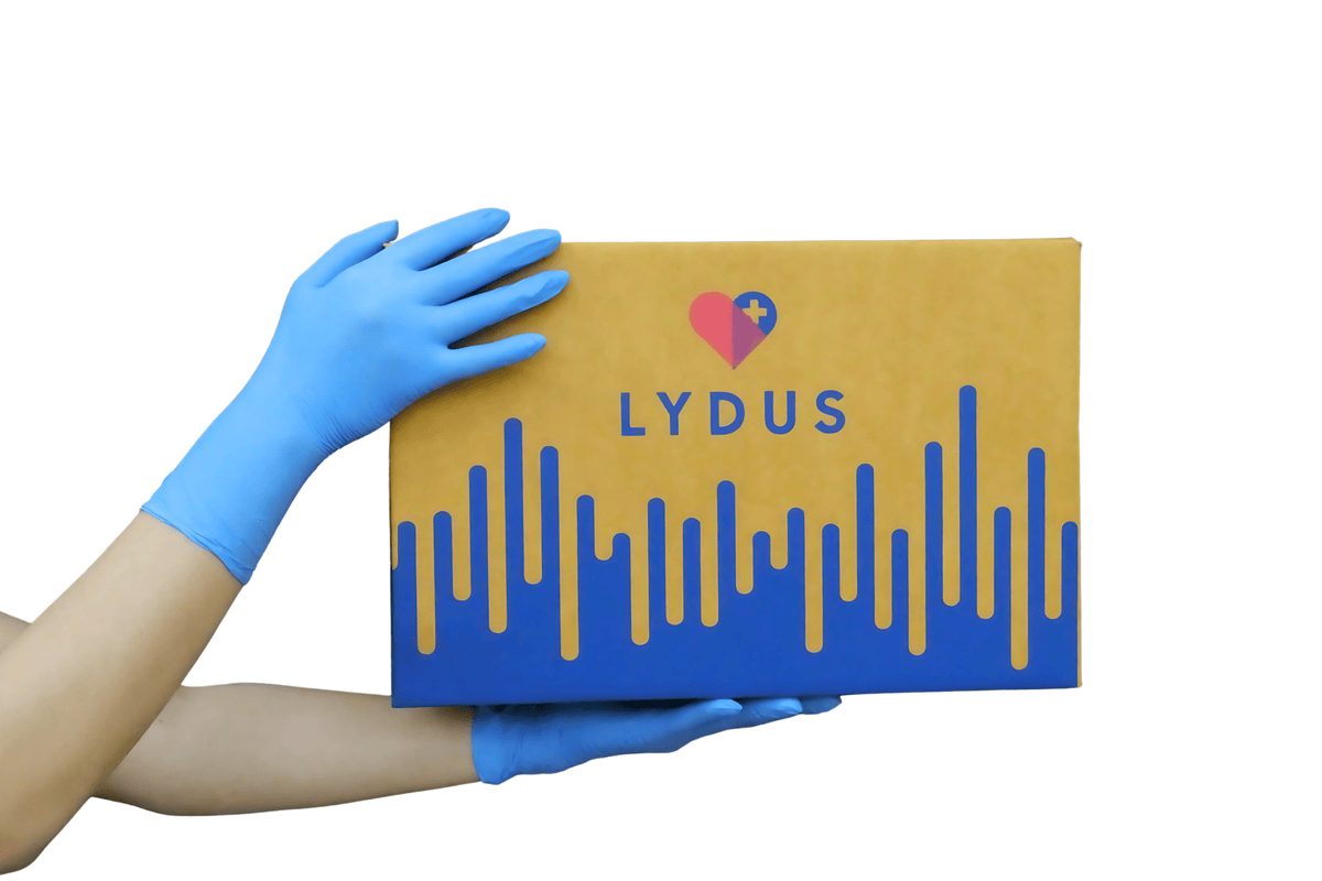 Guantes de examen desechables de nitrilo azul Lydus de 5 mil (LBN5), caja de 1000 al por mayor, 5 mil (ASTM D6319, FDA 510k)