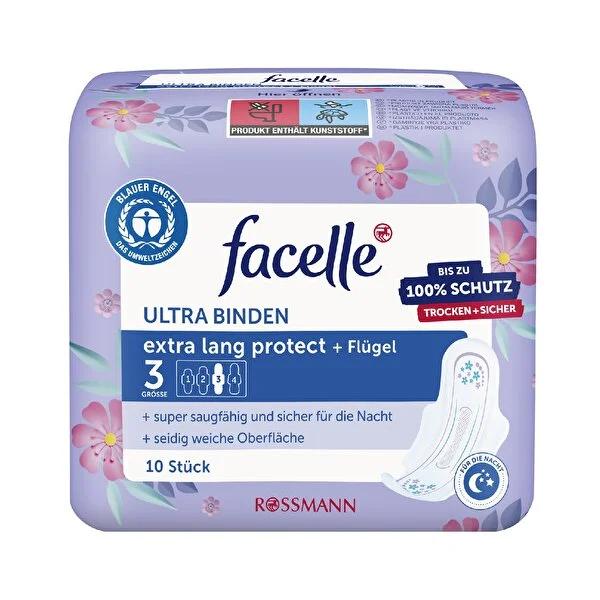 Toallas sanitarias nocturnas Facelle con alas: productos de higiene femenina ultra cómodos y protectores para la mujer