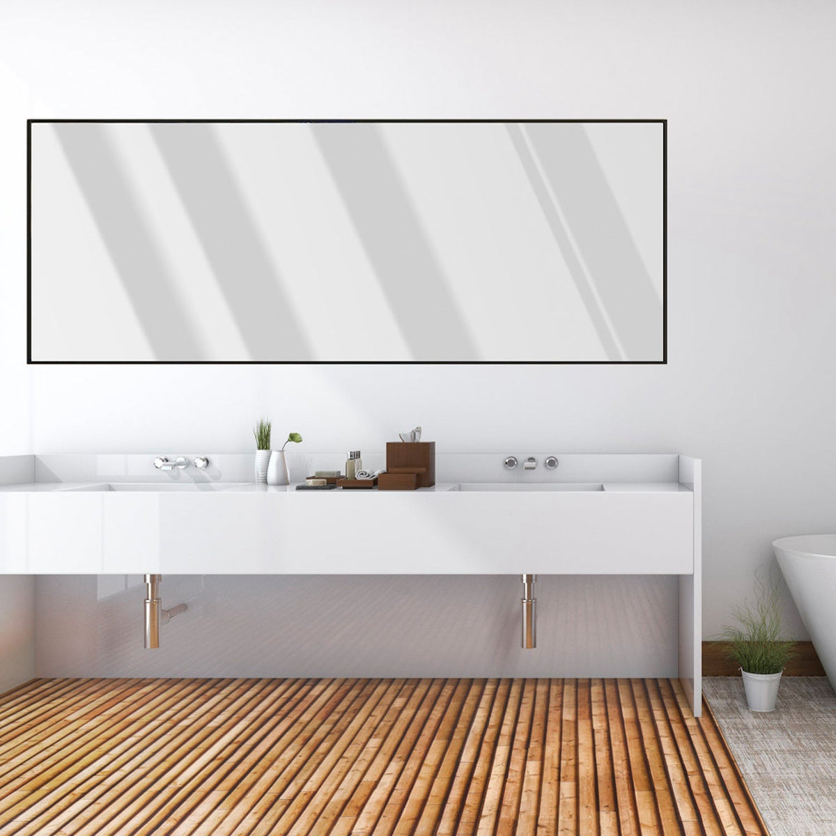 Espejo de cuerpo entero de 160x48cm, espejo de pared de aleación de aluminio, espejo de suelo independiente, espejo colgante o apoyado en la pared para vestidor, dormitorio, sala de estar