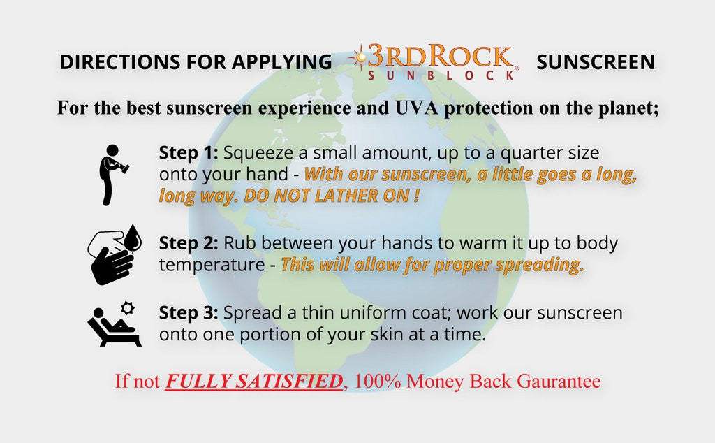 لوشن واقي شمس 3rd Rock Sunblock® - غير معطر - أكسيد الزنك بمعامل حماية SPF 35