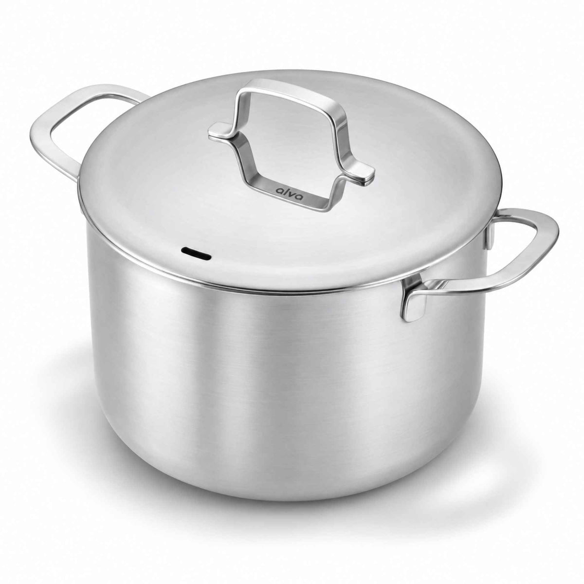 Olla de acero inoxidable de 5 capas con tapa, 6.6 litros