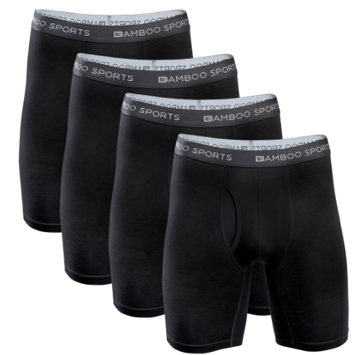 Bóxers de 6" para Hombre de Rayón de Bambú - Paquete de 4