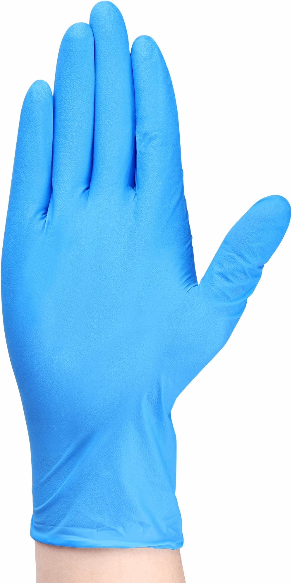 Guantes de nitrilo desechables, caja de 100 unidades, con textura completa, sin polvo, sin látex, no estériles