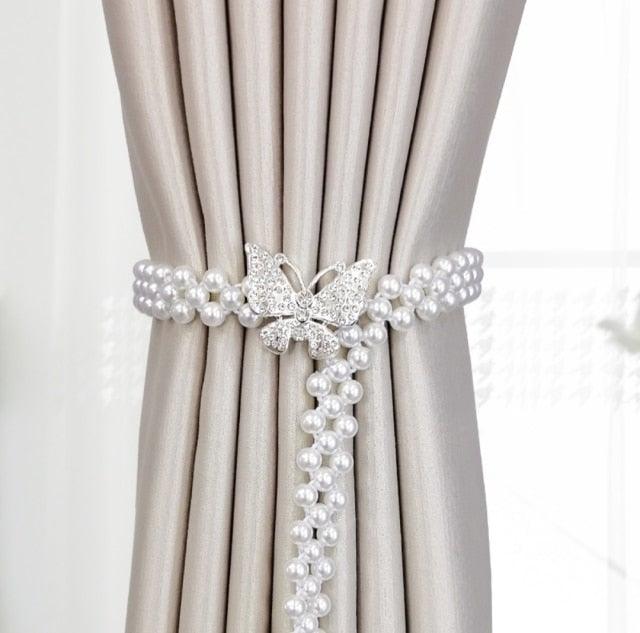 Abrazaderas para cortinas de alta calidad, soporte elástico, gancho con hebilla, clip, elegante y moderno, accesorio decorativo de poliéster para el hogar, práctico sujetador de cortinas, alzapaños hechos a mano para el hogar, cocina u oficina.