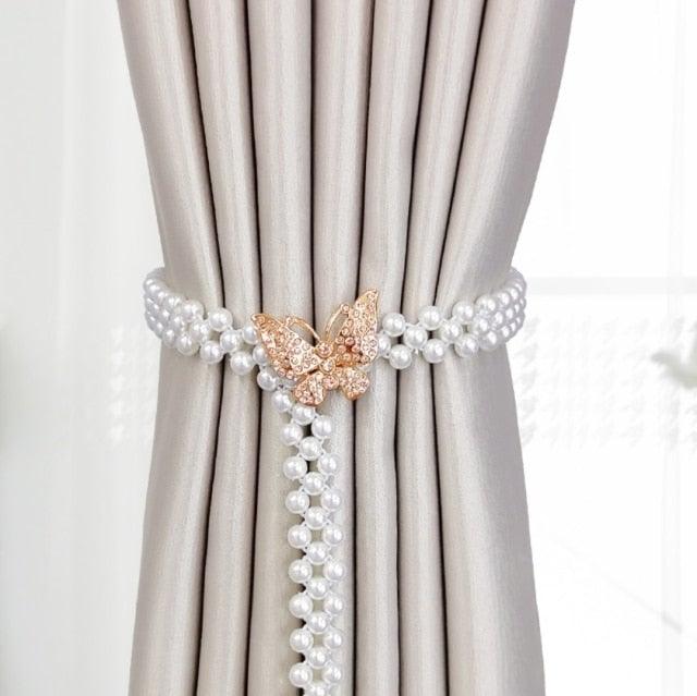 Abrazaderas para cortinas de alta calidad, soporte elástico, gancho con hebilla, clip, elegante y moderno, accesorio decorativo de poliéster para el hogar, práctico sujetador de cortinas, alzapaños hechos a mano para el hogar, cocina u oficina.