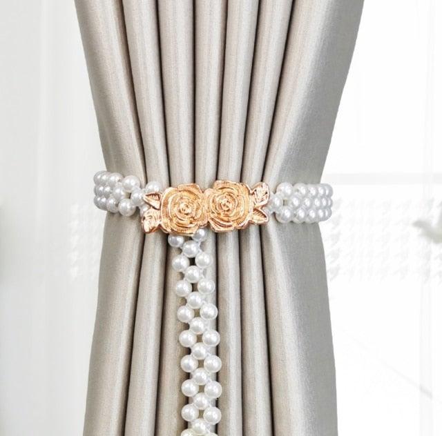 Abrazaderas para cortinas de alta calidad, soporte elástico, gancho con hebilla, clip, elegante y moderno, accesorio decorativo de poliéster para el hogar, práctico sujetador de cortinas, alzapaños hechos a mano para el hogar, cocina u oficina.