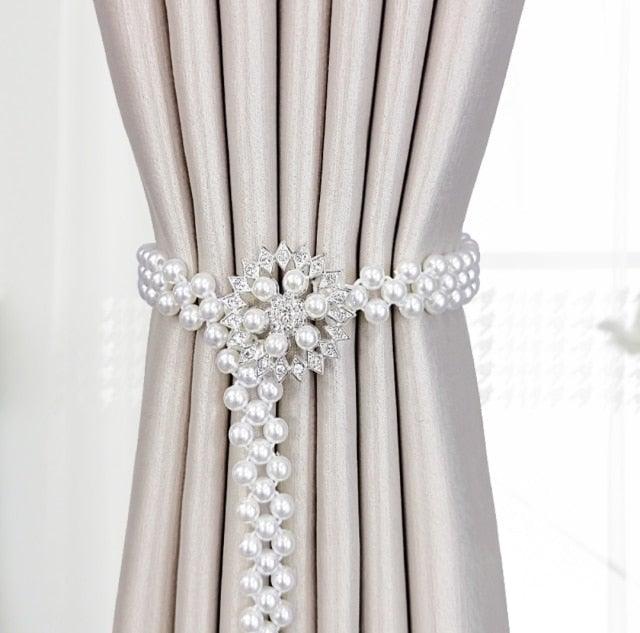 Abrazaderas para cortinas de alta calidad, soporte elástico, gancho con hebilla, clip, elegante y moderno, accesorio decorativo de poliéster para el hogar, práctico sujetador de cortinas, alzapaños hechos a mano para el hogar, cocina u oficina.