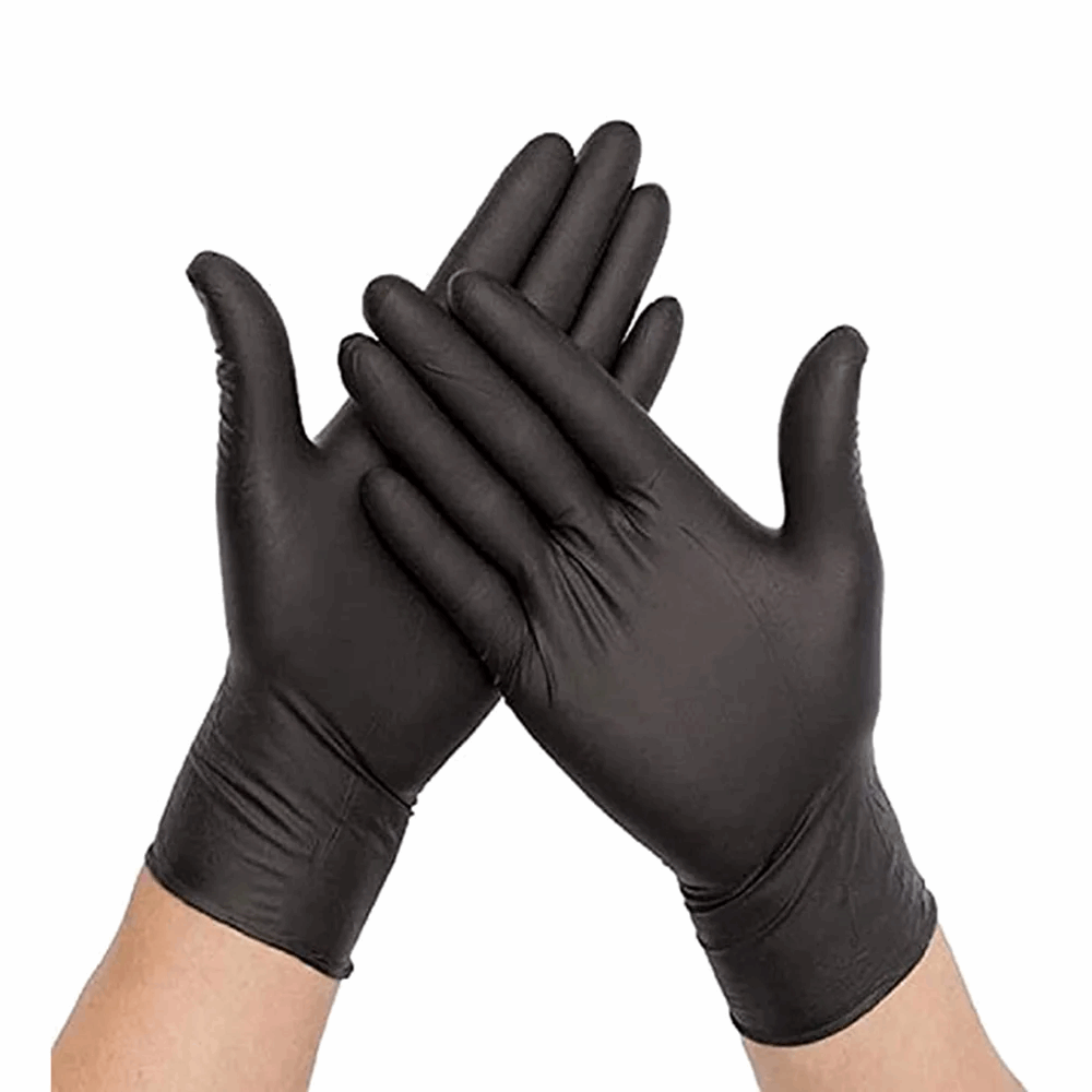 Guantes de nitrilo desechables, caja de 100 unidades, con textura completa, sin polvo, sin látex, no estériles