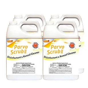 ParvoScrub II: Desinfectante superconcentrado con registro de la EPA para perreras y uso veterinario (1 galón)